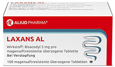 ALIUD PHARMA Laxans AL, 100 Tabletten: Abführmittel mit Bisacodyl für einen erleichterten Stuhlgang bei Verstopfung
