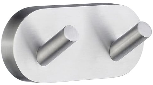 Smedbo Home verchromter matt doppelt Handtuch Haken, Silber