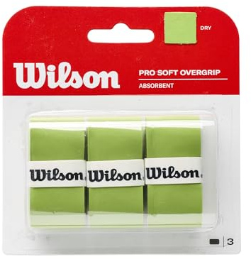 Wilson Unisex Greppband Pro Soft Grepp, grön, 3 stycken, WRZ4040LI