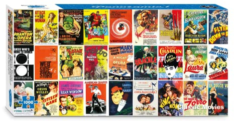Re-marks Classic Movies Panoramic 1000 Piece Puzzle