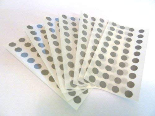 Klebeetiketten, rund, selbstklebend, für Farbkennzeichnung, 6 mm Durchmesser, Grau, 270 Stück