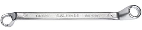 SW-Stahl 01223L Llave de estrella doble 32 x 36 mm con cabezas de anillo profundas, llave de anillo I Llave de anillo I Llave doble I Llave de anillo I Llave de estrella acodada