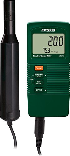 Extech DO210 - Dissolved Oxygen Meter - Portable Water Quality Tester with Temperature Compensation, Altitude & Salinity Adjustments