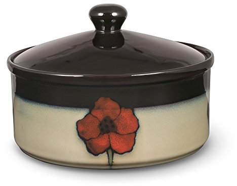 Pfaltzgraff Painted Poppies Round Covered Casserole Dish