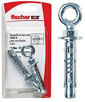 Fischer, Tasselli acciaio TA M 6 O K con occhiolo
