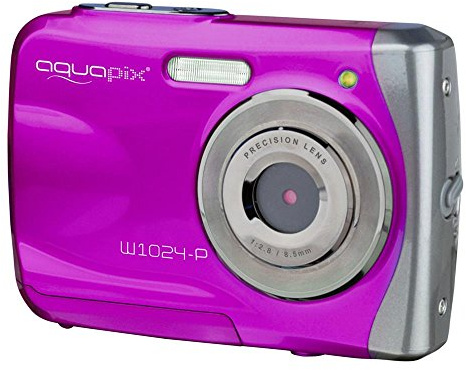 Easypix W1024 - Cámara compacta de 10 Mp (pantalla de 2.4, zoom digital 4x) color rosa (importado)