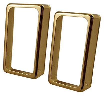 HomeDecTime EIN Paar Humbucker Tonabdeckungen Aus Messing für E Gitarren Ersatzteile - Golden