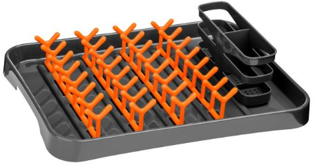 Premier Housewares Dish Drainer - Grey/Orange