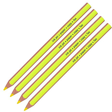 Staedtler Textsurfer Dry Textmarker 128 64 Zeichnen zum Schreiben Skizzieren Inkjet, Papier, Kopie, Fax (4 Stück) (gelb 4 Bleistifte)
