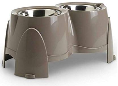 Savic Convenient Double Bowl Doggy Bar - With the Right Height - Specifically Designed for Dogs with Health Problems and Those Suffering from Physical Problems (2 x 1.5 litre)