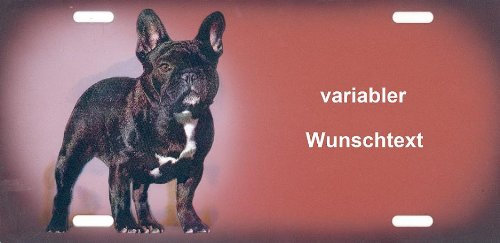 Hundeschilder Französische Bulldogge selbst gestalten und Bedrucken ✓ Hundewarnschilder ✓ Hinweisschild ✓ Verbotsschild