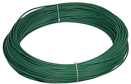 VERDELOOK Skein Plast, Alambre de hierro plastificado, diámetro 2,7 cm longitud 100 m, verde
