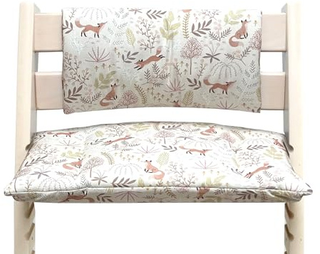 Blausberg Baby - Sitzkissen Kissen Polster Set Junior für Tripp Trapp ohne Schlitz im Sitzkissen, Materialien OEKO-TEX® Standard 100 zertifiziert (Fuchs Beige)