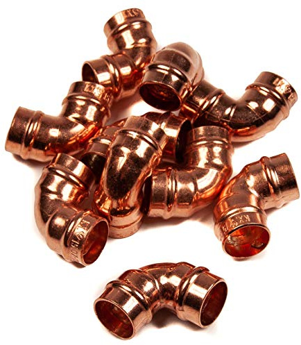 15mm Solder Ring Elbow Yorkshire 90 Degrees Copper (Pack of 10)