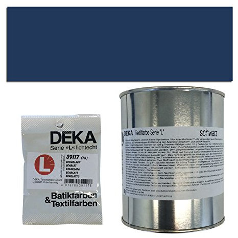 Deka Textil-Farben GmbH NEU Textilfarbe/Batikfarben/Stoff-Färbefarben, Serie L, 500g, Dunkelblau