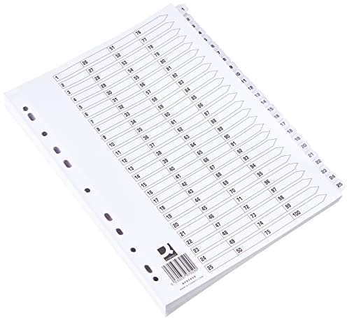 Q Connect 1-100 Mylar Register, A4