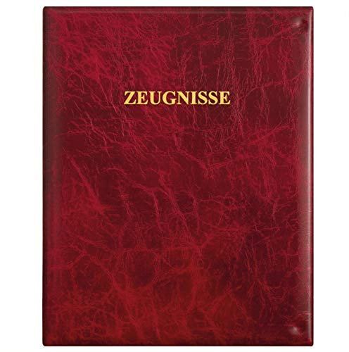 ROTH Zeugnisringbuch Dunkelrot - ohne Einlagen - Lederoptik Dokumentenmappe