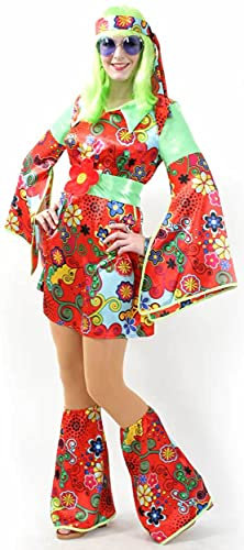 Hippie Eve Kleid mit Gürtel,Stulpen + Stirnband Gr. 44