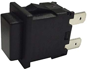Easyricambi Interruttore Pulsante Push Tasto Nero 4A 250V 2 CONTATTI Dimensioni 19X13MM
