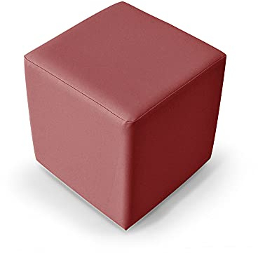 moebel-eins KUBUS Sitzwürfel Bandscheibenhocker Sitzhocker Fußhocker in weinrot 39x34x34 cm, weinrot
