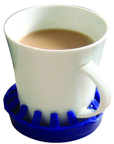 Dycem 50-1652B Non-Slip Molded Cup/Can/Glass Holder, 3-1/2 Diameter, Blue