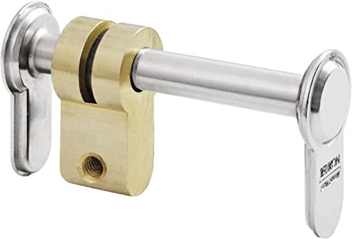 ASSA ABLOY 153950076 Blindzylinder verstellbar 52-94 mm, Euro-Profilzylinder PZ, Messing FS1539, Matt Vernickelt
