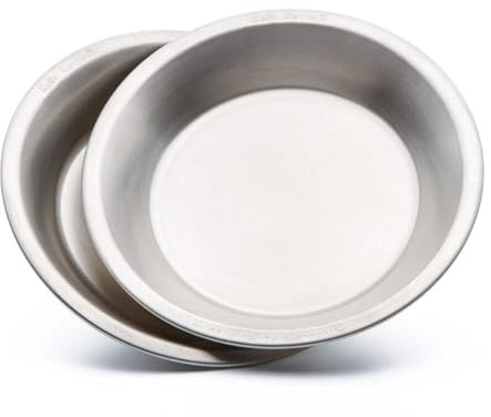 Camping Plaque / Bol - Ensemble 2p. (Acier Inoxydable) . Empilable, Durable et Tough. pour Intérieur ou Extérieur Utiliser Idéal Camping, Pêche, Chasse, Famille Pique-Niques, Survie Even As A Enfants
