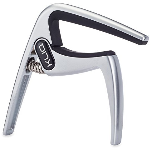 KLIQ K-PO Cejilla para guitarras acústicas y eléctricas 6 cuerdas, Satin Silver