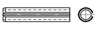 DIN 1481 Federstahl Spannstifte (Spannhülsen), schwere Ausführung - Abmessung: 5x10 (500 Stück)