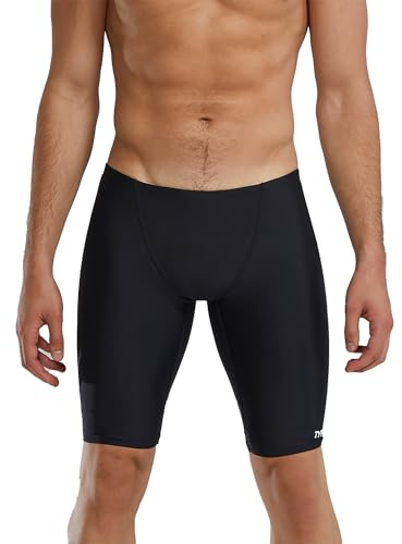 TYR Sport Boys' Solid Jammer Swim Suit,Black,28