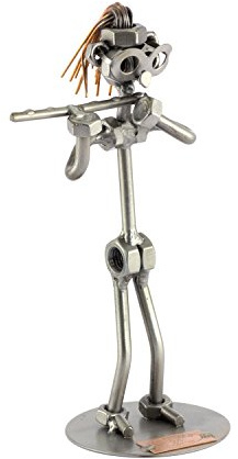 Steelman24 Schraubenmännchen Querflöte | Made in Germany,Handarbeit,Geschenkidee,Stahlfigur,Metallfigur,Metallmännchen