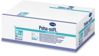 Peha-soft: Einmal-Untersuchungshandschuhe aus weichem Latex, puderfrei, Handschuhe, M, 100 Stück