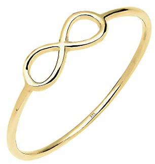 Elli Damen-Ring Infinity Symbol Unendlichkeit 375 gelbgold