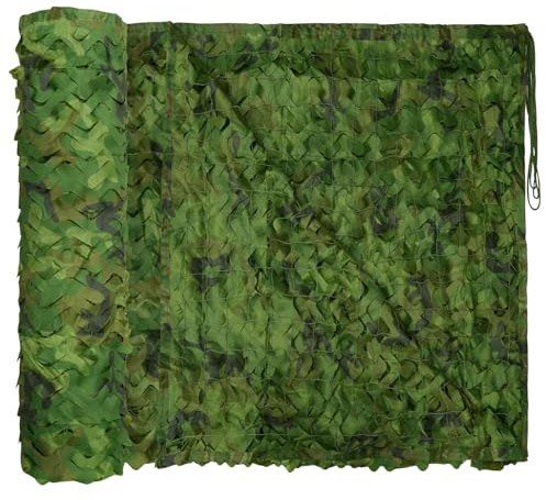 LOOGU Tarnnetz mit verstärktem Sonnenschutz Verstecktes Camouflage-Netz für Jagd Sichtschutz Militär in Garten Wüste Dschungel Verschiedene Designs und Größen