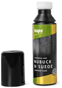Kaps Acondicionador de Zapatos para Nobuck y Ante, con Aplicador de Esponja, Cuidado Nobuck y Ante, 7 Colores (118 - negro)