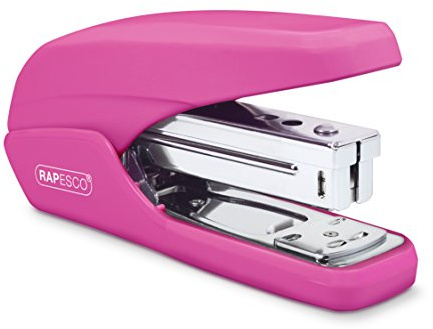 Rapesco 1384 X5-25ps Less Effort Stapler, 25 Sheet Capacity, Hot Pink