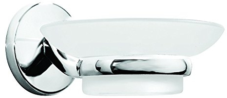 Croydex QM641941 Hampstead Wall Mounted Soap Dish with Zinc Alloy Construction, Chrome | Wall Mounted | Traditional Design | Durable Zinc Alloy Construction | Bathroom Storage Solution
