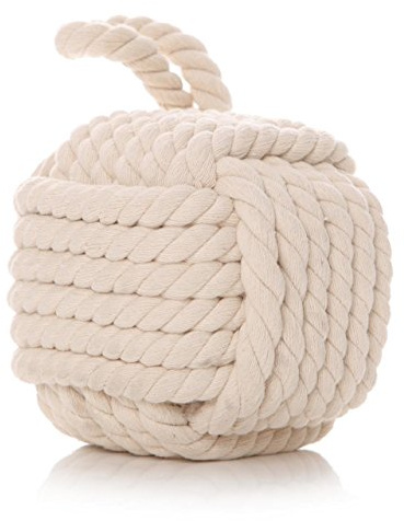 Sea Hemp Cream Nautical Knot Doorstop 14Cm door stop doorstop