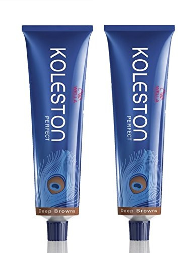 Wella 2x Koleston Perfect 5/75 Hellbraun Braun-Mahagoni 60 Ml