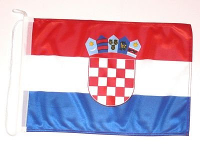 Bootsflagge Kroatien 25 x 40 cm