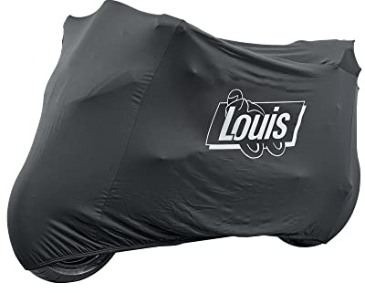 Louis Indoor Motorrad Abdeckplane Stretch, Atmungsaktiv, Reißfest, Frostbeständig, Lackschonend, Schutz vor Staub & Schmutz, Elastisch & Anpassungsfähig, Rundum Gummizug, XL-XXL