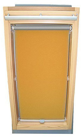 Hochwertiges Abdunkelungsrollo Rollo Thermo gelb für Velux DKL/RHL-EP GGL,GPL,GHL,GTL,GXL,GDL 306 ALU // Verdunkelungsrollo/Verdunkelungs-Rollo/Fensterrollo