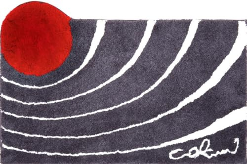 Grund COLANI Exklusiver Designer Badteppich 100% Polyacryl, ultra soft, rutschfest, ÖKO-TEX-zertifiziert, 5 Jahre Garantie, Colani 2, Badematte 80x150 cm, anthrazit