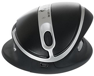 R-Go Oyster drahtlos Maus (1200dpi, 5-Tastenanzahl, USB 2.0) schwarz/Silber