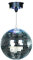 Ibiza - DISCO1-30 - Bola facetada de 30cm de diámetro con base de 18 LED y cadena de 20cm - Funciona con pilas