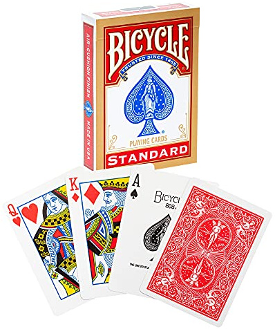 US Playing Card Co. 1033762 , Bicycle Standard Kartenspielen, Farblich sortiert (Rot/blau), 17mm x 66mm x 92mm