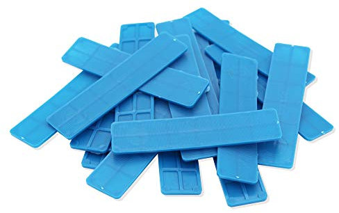 SILISTO Lot de 1000 cales de vitrage en plastique 100 x 30 x 2 mm – Les entretoises en plastique conviennent comme : cales de roue, entretoises, plaquettes de compensation, cales de verre ou cales de