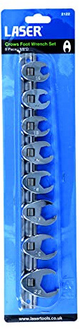 Laser 2122 Crows Foot Wrench Set 3/8D 8pc