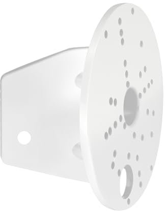 EGLO Außenstrahler Eckanbindung, Eckhalterung aus Stahl für Außenlampen, Farbe: Weiß, Ø: 11,2 cm