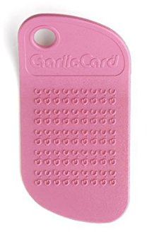 GarlicCard - Garlic Grater - For Quick and Easy Garlic Preparation Dishwasher Safe - Plastic - Pink
